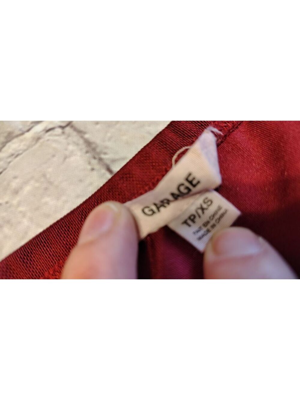 Garage Women's burgundy Halter Top Size Xs - Picture 5 of 5